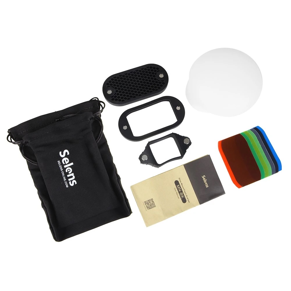 Snoot Flash Modifier - Selens 7 filtri colorati griglie a