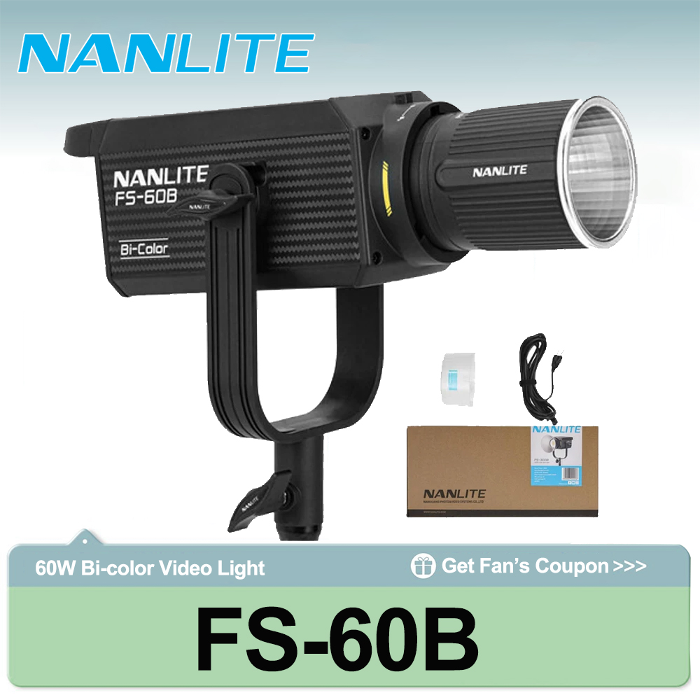 Photography Lighting Outdoor - Nanlite FS-60B 70W Luce Spotlight Bicolore