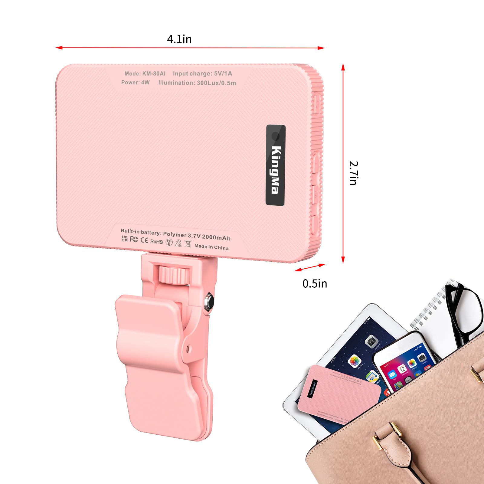 King Ma Pink ricaricabile Self - Photography Lighting Equipment recensione e prezzo