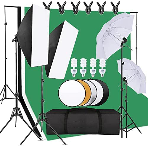 Il set di attrezzature per stu - Photography Lighting And Backdrop Kits recensione e prezzo