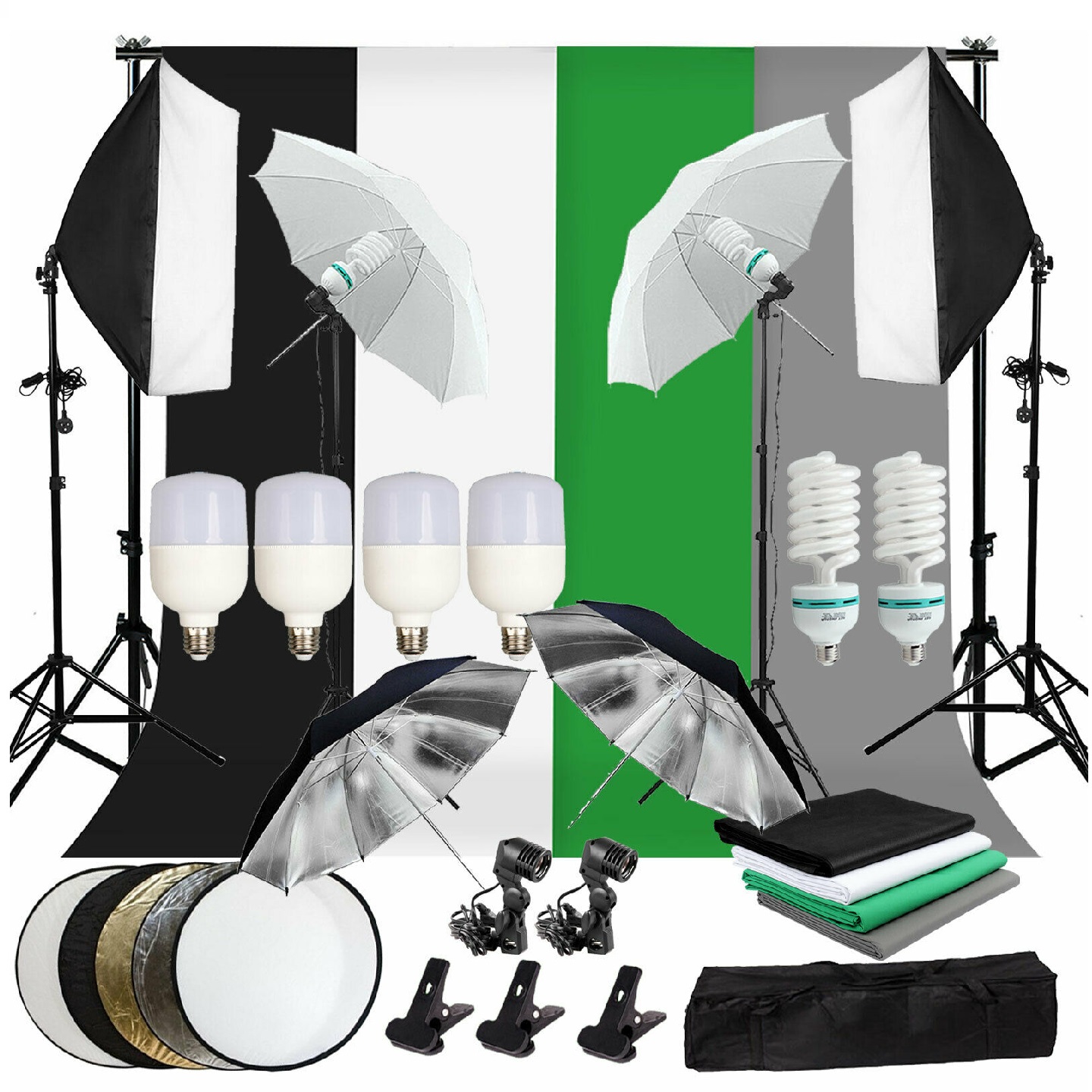 Kit Fotografico Completo Gold  - Photography Lighting And Backdrop Kits recensione e prezzo